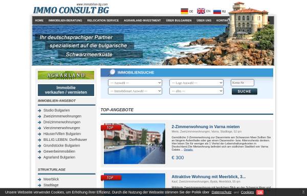 Vorschau von www.immobilien-bg.com, Immo Consult BG