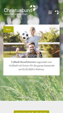 Vorschau der mobilen Webseite www.christusbund.de, Württembergischer Christusbund