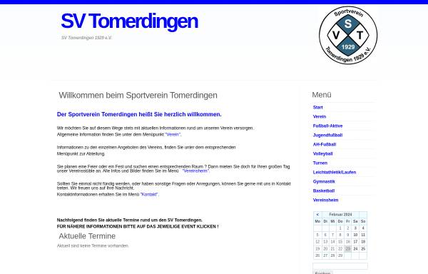 Vorschau von www.sv-tomerdingen.de, Sportverein Tomerdingen 1929 e. V.