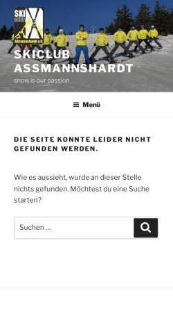 Vorschau der mobilen Webseite www.sc-assmannshardt.de, Skiclub Assmannshardt e.V.