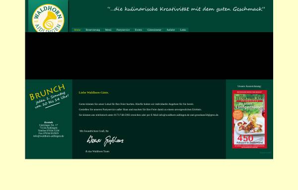 Vorschau von www.waldhorn-aidlingen.de, Gaststätte und Landmetzgerei Waldhorn