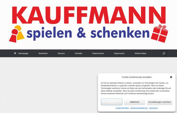 Vorschau von kauffmann-spielen-schenken.de, Kauffmann spielen & schenken GmbH