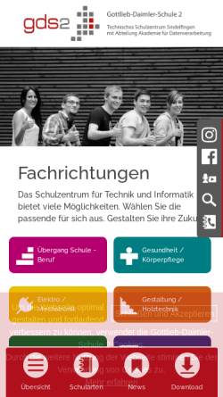 Vorschau der mobilen Webseite www.gds2.de, Gottlieb-Daimler-Schule II