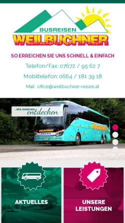 Vorschau der mobilen Webseite www.weilbuchner-reisen.at, Weilbuchner-Reisen Timelkam