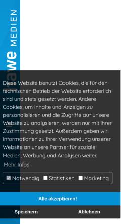 Vorschau der mobilen Webseite www.harrweber.de, HaWe Medien GmbH