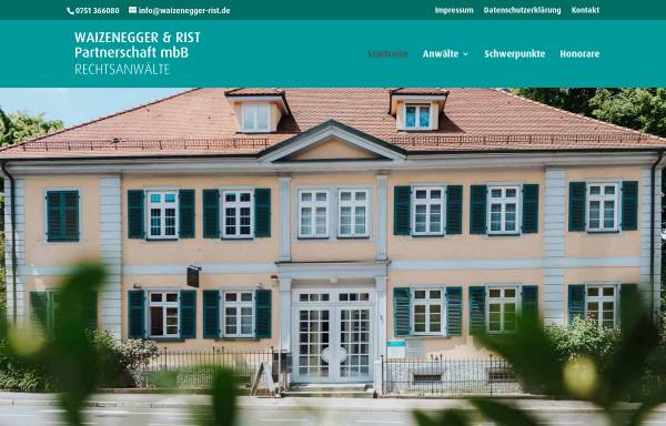 Vorschau von www.waizenegger-rist.de, Rechtsanwälte Waizenegger und Rist