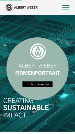 Vorschau der mobilen Webseite www.weber-automotive.com, Weber Automotive GmbH