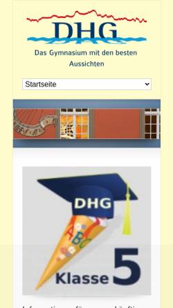 Vorschau der mobilen Webseite dhg-meersburg.de, Droste-Hülshoff-Gymnasium
