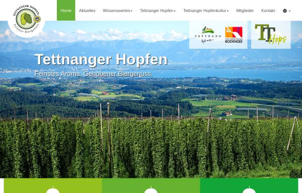 Vorschau von www.tettnanger-hopfen.de, Hopfenpflanzerverband Tettnang