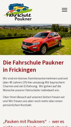 Vorschau der mobilen Webseite www.fahrschule-paukner.de, Fahrschule Paukner