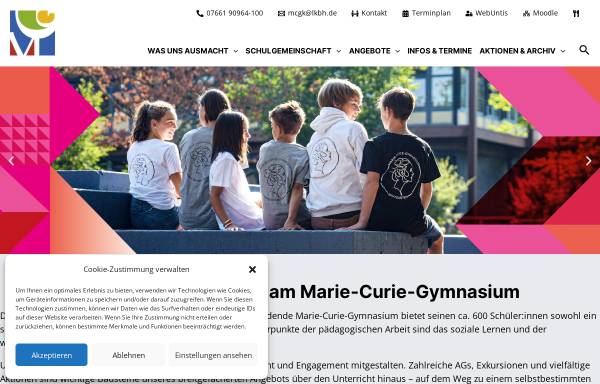 Vorschau von www.mcg-kirchzarten.de, Marie-Curie-Gymnasium