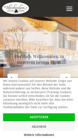 Vorschau der mobilen Webseite www.heuboden.de, Heuboden - Landhaus Blum