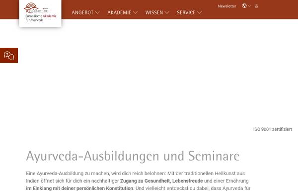Vorschau von www.ayurveda-akademie.org, Europäische Akademie für Ayurveda (Mahindra Institut)