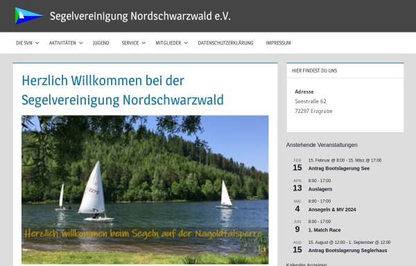 Vorschau von www.svnnagold.de, Segelvereinigung Nordschwarzwald e.V.