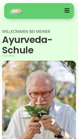 Vorschau der mobilen Webseite www.schule-fuer-ayurveda.de, Schule für Ayurveda und bewusste Lebensgestaltung