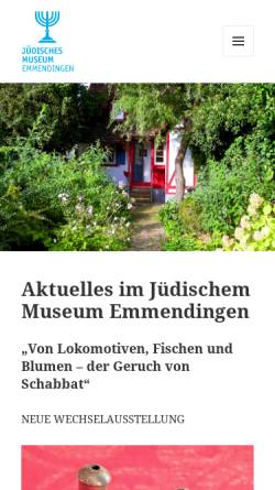 Vorschau der mobilen Webseite www.juedisches-museum-emmendingen.de, Jüdisches Museum Emmendingen