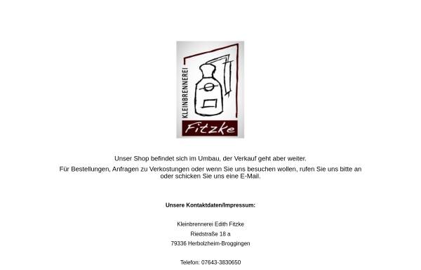 Vorschau von www.kleinbrennerei-fitzke.de, Kleinbrennerei Fitzke
