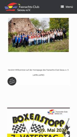 Vorschau der mobilen Webseite www.lafri.de, Fasnachts-Club Sexau e.V.