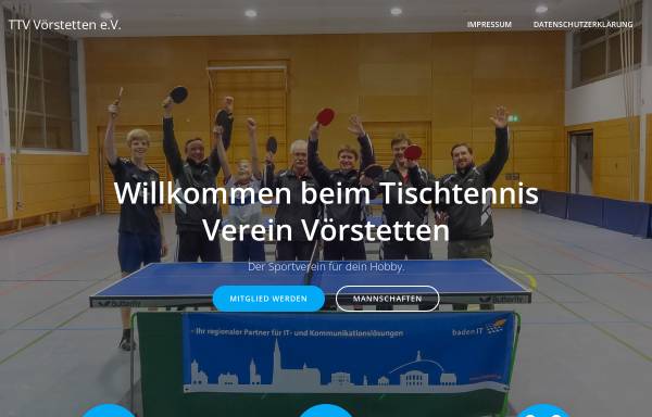 Vorschau von www.ttv-voerstetten.de, Tischtennis Verein (TTV) Vörstetten e.V.