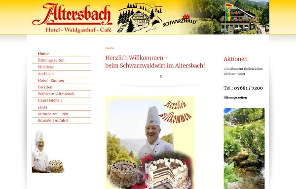Vorschau von www.altersbach.de, Hotel - Waldgasthof - Café Altersbach