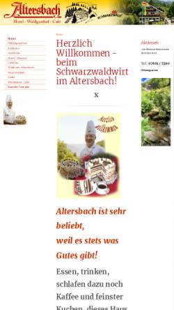 Vorschau der mobilen Webseite www.altersbach.de, Hotel - Waldgasthof - Café Altersbach