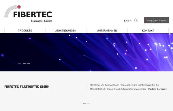 Vorschau von www.fibertec.de, Fibertec GmbH