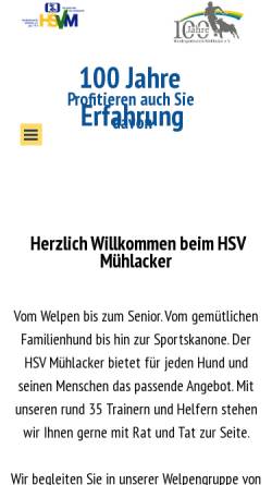 Vorschau der mobilen Webseite hsv-muehlacker.de, HSV Mühlacker