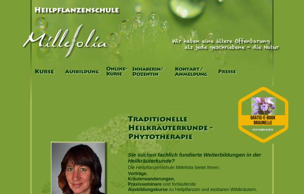 Vorschau von www.heilpflanzenschule-millefolia.de, Heilpflanzenschule Millefolia