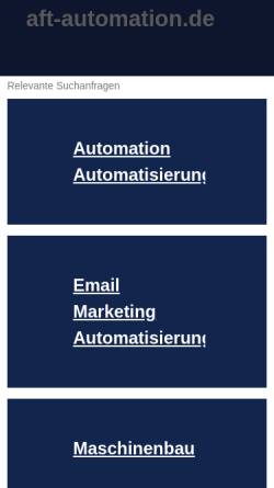 Vorschau der mobilen Webseite www.aft-automation.de, AFT Automation GmbH
