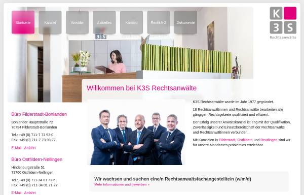 Vorschau von www.k3s-rechtsanwaelte.de, Rechtsanwälte Köppe, Straub, Staufer und Kollegen