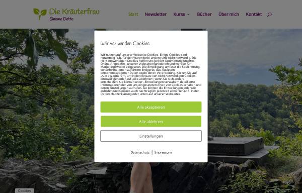 Vorschau von www.diekraeuterfrau.de, Wildkräuter- und Heilpflanzenschule Simone Schalk