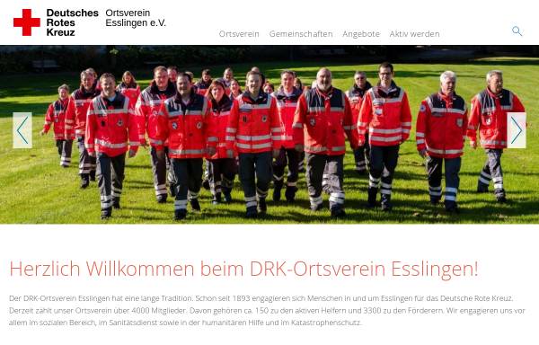 Vorschau von www.drk-es.de, Deutsches Rotes Kreuz Ortsverein Esslingen