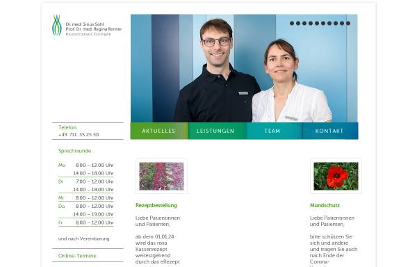 Vorschau von www.hautarztpraxis-esslingen.de, Dres. med. Sohl und Renner