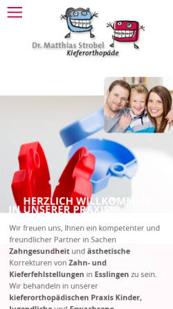 Vorschau der mobilen Webseite dr-strobel-kieferorthopaedie.de, Dr. Matthias Strobel