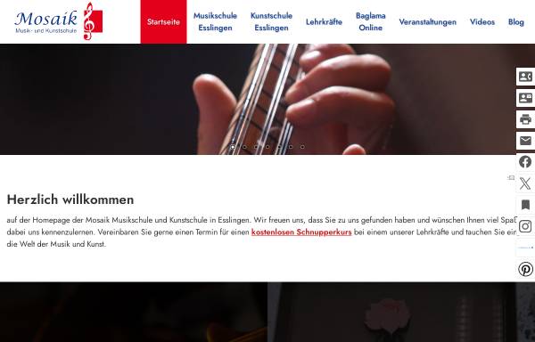 Vorschau von www.mosaikmusikschule.de, Mosaik Musik- und Kunstschule