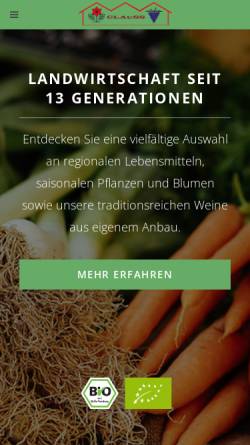 Vorschau der mobilen Webseite clauss-gartenbau.de, Clauss-Gartenbau