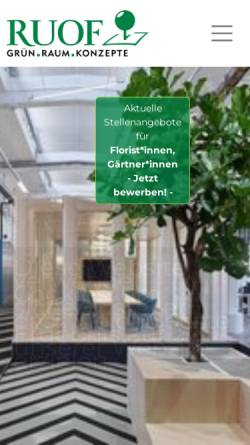 Vorschau der mobilen Webseite www.ruof-raumbegrünung.de, Ruof - Grün.Raum.Konzepte