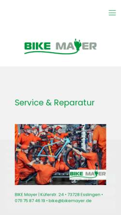 Vorschau der mobilen Webseite www.bikemayer.de, Bike Mayer