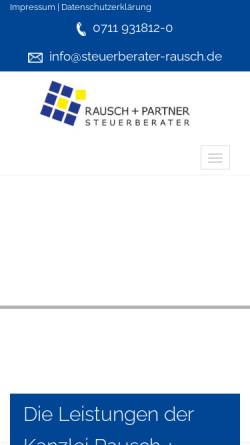 Vorschau der mobilen Webseite steuerberater-rausch.de, Rausch + Partner