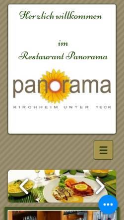 Vorschau der mobilen Webseite www.panorama-kirchheim.com, Restaurant Panorama