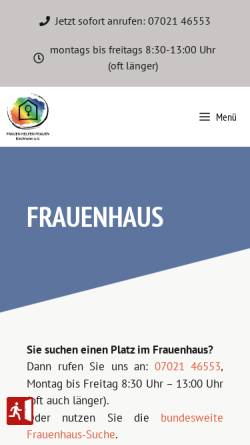 Vorschau der mobilen Webseite frauenhaus-kirchheim.de, Frauenhaus Kirchheim unter Teck
