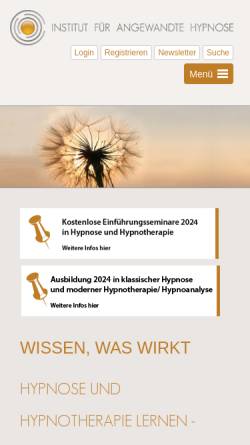 Vorschau der mobilen Webseite www.hypnoseteam.de, Institut für angewandte Hypnose