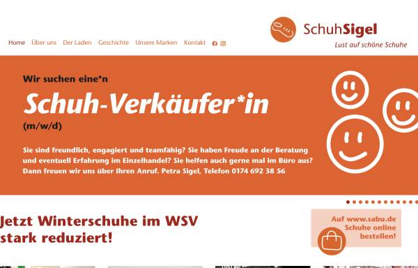 Vorschau von www.schuh-sigel.de, Schuh-Sigel