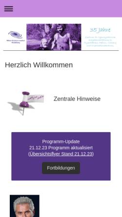Vorschau der mobilen Webseite www.meihei.de, Milton-Erickson-Institut Heidelberg