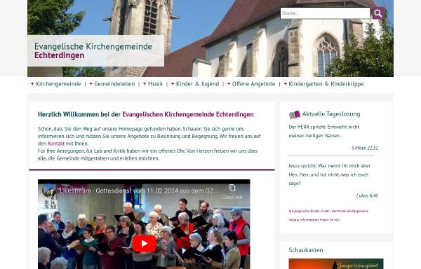 Vorschau von ekg-echterdingen.de, Evangelische Kirchengemeinde Echterdingen