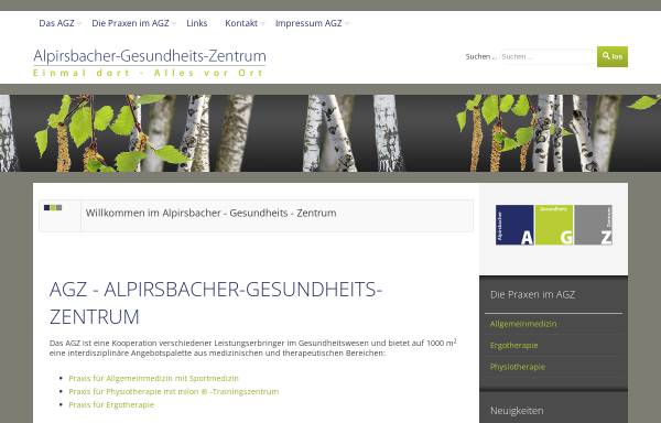 Vorschau von www.agz-info.de, Gesundheitszentrum Alpirsbach