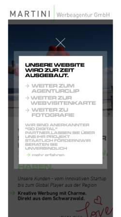 Vorschau der mobilen Webseite www.martini-werbeagentur.de, Martini Werbeagentur GmbH