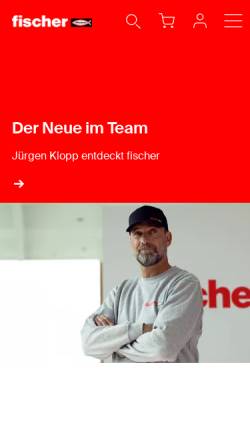 Vorschau der mobilen Webseite www.fischer.de, Fischerwerke GmbH & Co. KG