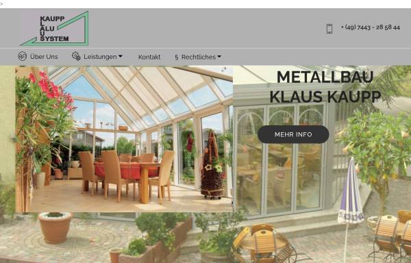 Vorschau von www.metallbau-klaus-kaupp.de, Metallbau Klaus Kaupp