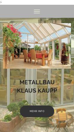 Vorschau der mobilen Webseite www.metallbau-klaus-kaupp.de, Metallbau Klaus Kaupp